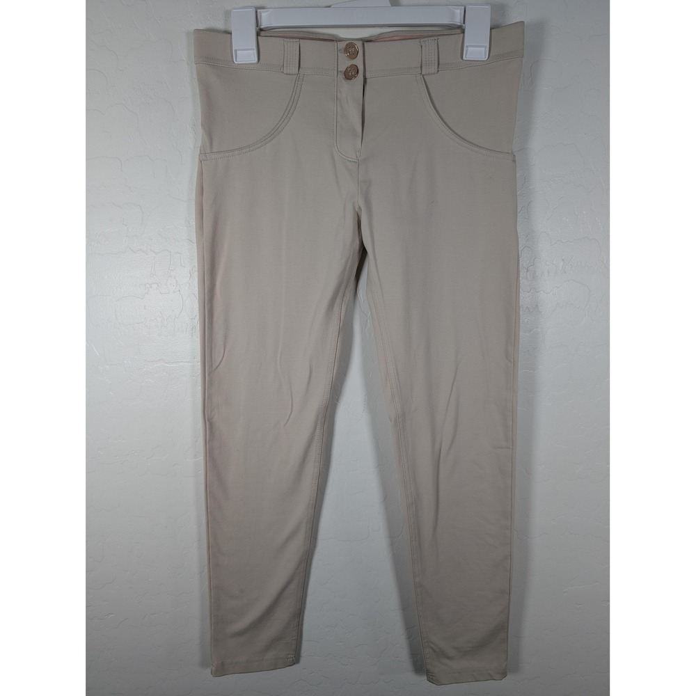 Freddy Pants Womens 6 Beige WR.UP Jersey Jegging Stretch Shaping Pockets